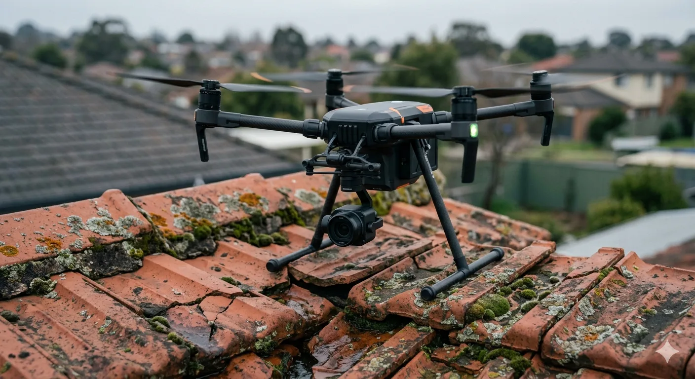 Inspection de toiture par drone avant achat immobilier en Béarn — rapport photo HD